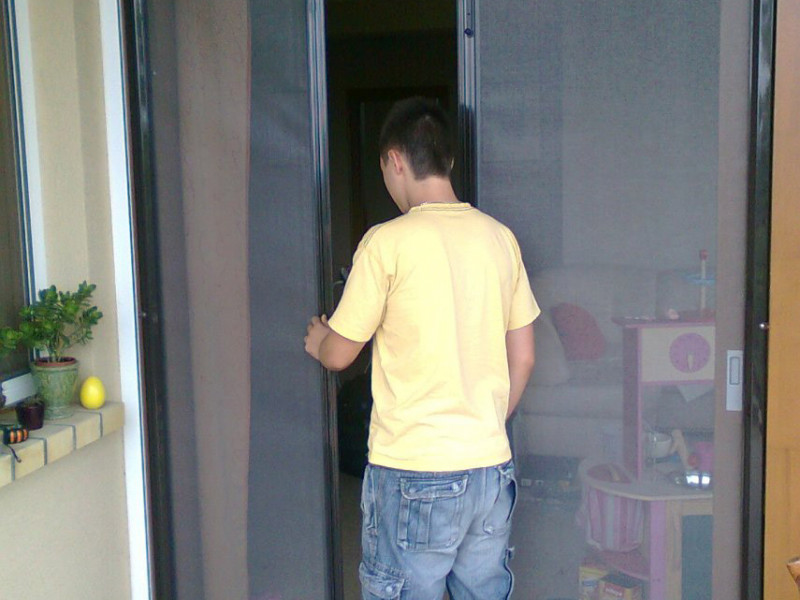 Rolós szúnyogháló ajtó